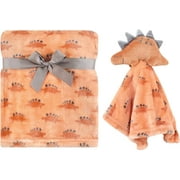 Hudson Baby Unisex Baby Plush Blanket with Security Blanket, Stegosaurus, One Size