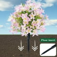 thumbnail image 5 of Artificial Lily Flowers, Fake Floor Plant with Ground Spike, Realistic Greenery Decor, Pink Eucalyptus Simulation, Outdoor Garden Decoration, Patio Balcony Home Decor, 5 of 6