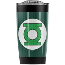 Green Lantern Classic Logo Stainless Steel Tumbler 20 oz Coffee Travel Mug/Cup, Vacuum Insulated & Double Wall with Leakproof Sliding Lid | Great for Hot Drinks and Cold Beverages