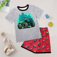 thumbnail image 2 of Shorts Sets for Boy Outfits Boys Short Suit AdorableTruck Print T-Shirt and Shorts Boys Playwear Summer Outfits, 2 of 5