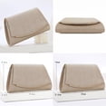 thumbnail image 6 of LinYooLi Women Mini Dazzling Sequins Pleats Evening Bag Party Prom Wedding Clutch Flap Handbag Cross Body Bag, 6 of 6