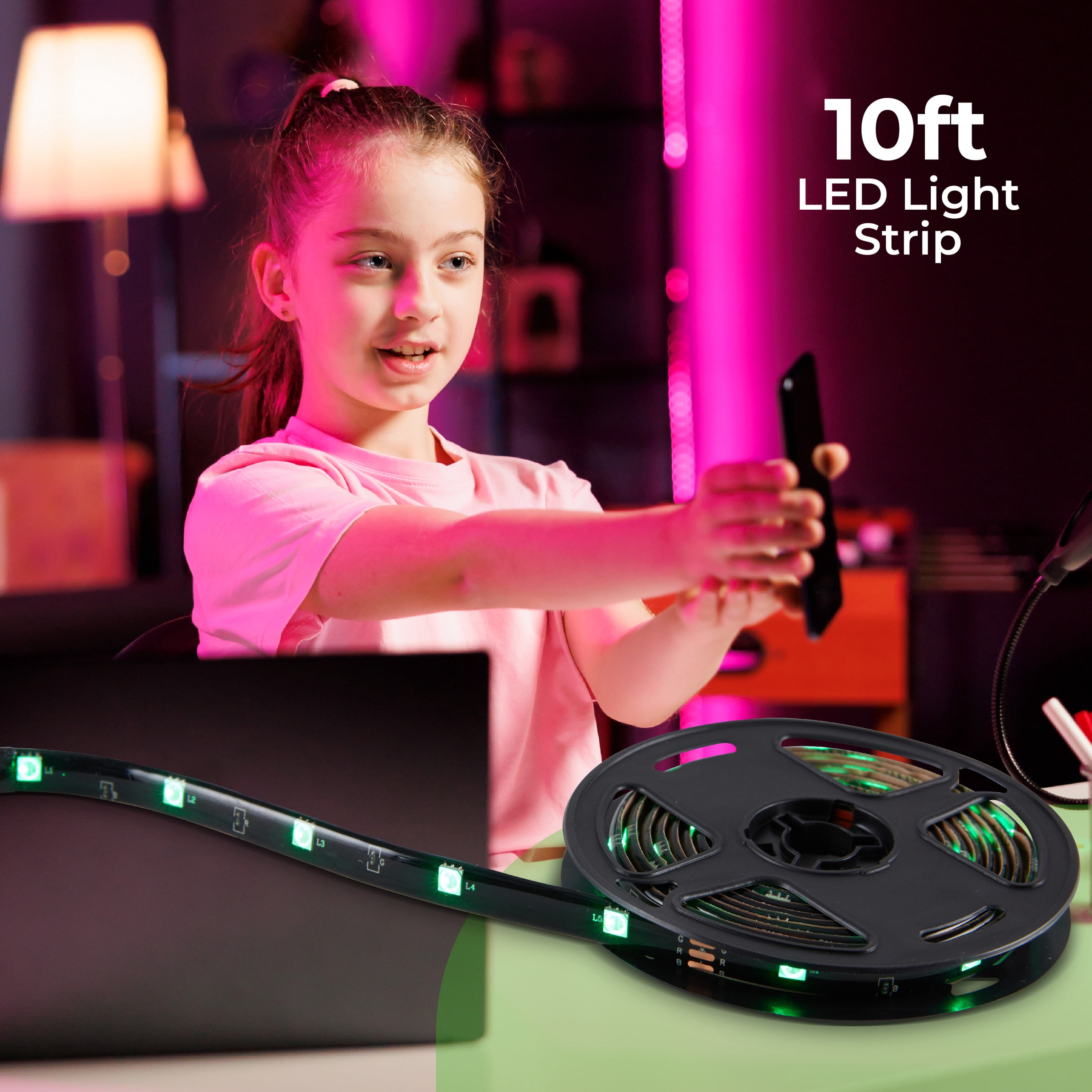 Vivitar Indoor 10 ft Remote Controlled Energy Efficient LED Light Rope & String