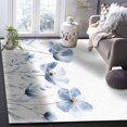 thumbnail image 5 of Area Rugs Indoor Non-Slip Rectangle Rug 4x6 Ft Simple Style Watercolor Retro Blue Floral Lines Rug Rubber Backing Floor Mats Non Shedding Home Decor Carpet for Entryway Living Room, 5 of 8