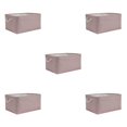 thumbnail image 2 of maskred Sturdy And Durable Cabinet Storage Bag For Well Organized Space Foldable Storage Box With Handle Cotton Multifunctional light pink 5Set, 2 of 6