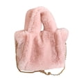 thumbnail image 3 of Bolsa de hombro de felpa Moda Otoño Invierno de piel sintética Suave para el trabajo (Rosa S) Likrtyny Para Estrenar, 3 of 6