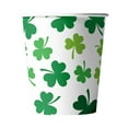 thumbnail image 4 of Shamrock St. Patrick's Day Party Tableware Set,St. Patrick's Day Party Supplies Serves 10 Guests,Disposable Decorative Tableware Plates Napkins Tablecovers Cups Knife Fork Spoon Cutlery, 4 of 8