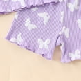 thumbnail image 6 of Toddler Kid Girl Outfits Clothes Floral Short Sleeve T-Shirt Top + Waist Pocketed Summer Short Sets 4-7T Girl Clothes Girls Summer Set 1-3 Years,18-24 Months, 6 of 9