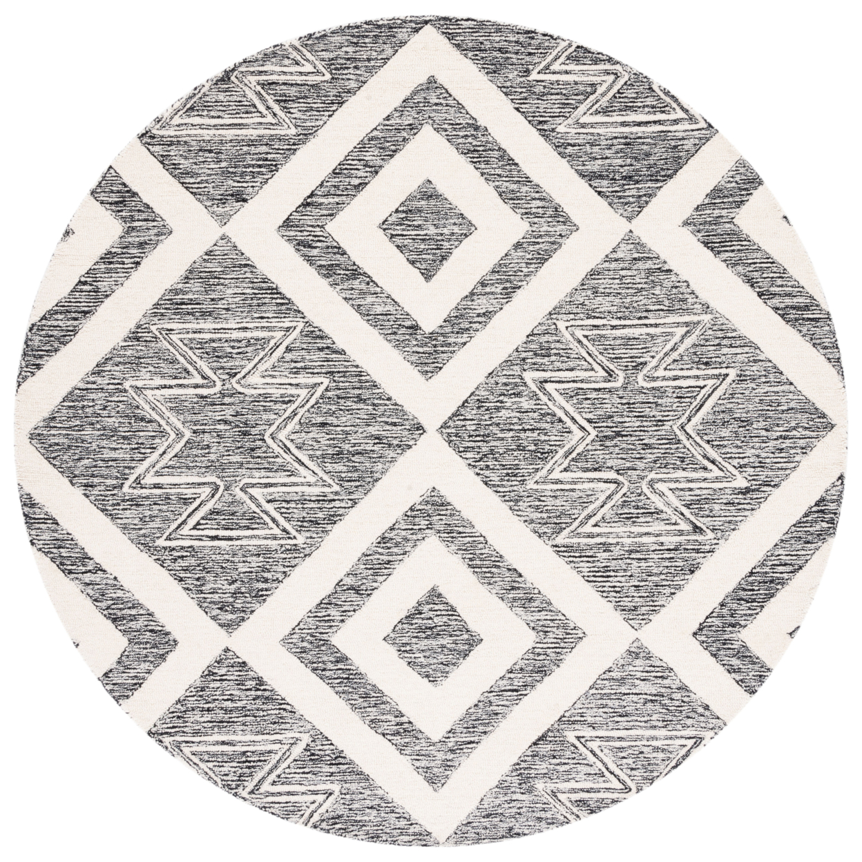 SAFAVIEH Metro Jaimie Southwestern Area Rug, Ivory/Black, 4' x 6'