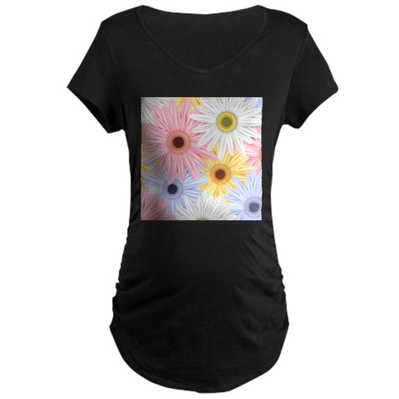 CafePress - Cute Flowers Maternity T Shirt - Maternity Dark T-Shirt