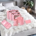 thumbnail image 5 of Unique Bargains 8 Pcs Portable Packing Cube Set for Luggage Pink, 5 of 6