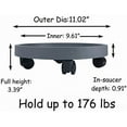 2 Pack of 11 inch Heavy Duty Plant Caddy with Wheels,Rolling Plant