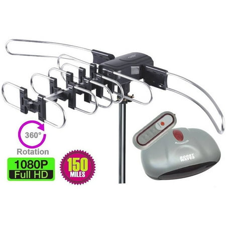 Rotation Gear Assembly - Outdoor Amplified Antenna with 150 Mile Range, 360-Degree Rotation, Wireless Remote, No Assembly Required