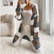 thumbnail image 3 of Cárdigan De Punto Para Mujer, Cárdigan De Manga Larga Suelto Cálido Para Mujer Otoño Invierno De Moda Para Informal Para El Trabajo ANGGREK  Otros, 3 of 8