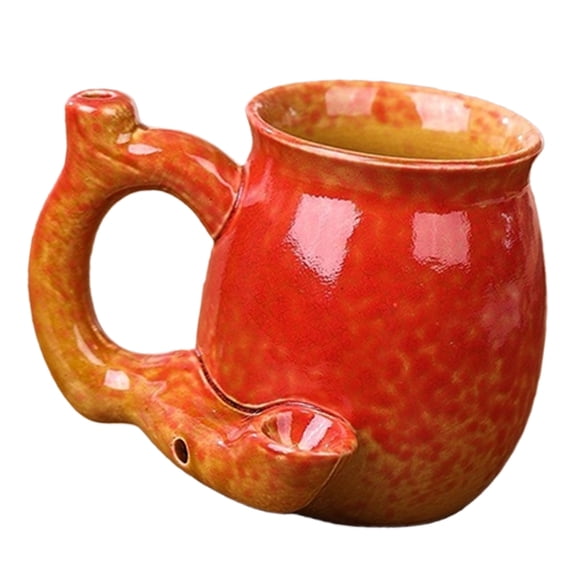 AOOOWER Unique Glaze Ceramic Coffee Pot with Ergonomic Handle Creative Novelty Water Cups for Home Office Use Enduring