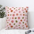 thumbnail image 4 of Wukai Hand Drawn Strawberry Premium Polyester Fleece Pillow Covers with Hidden Zipper Closure,Luxuriously Soft and Durable-20"x20", 4 of 7