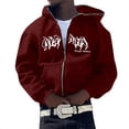 thumbnail image 2 of CONZONE Mens Casual Hoodies Long Sleeve Pullover Hoodie for Men Zip Up Solid Fall Hooded Sweatshirts With Pocket, 2 of 5