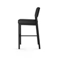 thumbnail image 3 of Amisco Avery 30 In. Bar Stool - Black Faux Leather / Black Metal, 3 of 9