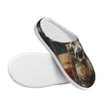 thumbnail image 3 of KLL American Flag Deer Art Pattern Adult Unisex Cozy Slippers,Fuzzy Slip-on Slippers TPR Sole Slippers Comfort Plush Home Footwear for Indoor & Outdoor-46/47, 3 of 7