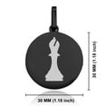 thumbnail image 2 of Stainless Steel Bishop Chess Piece Round Medallion Pendant Necklace, 2 of 3