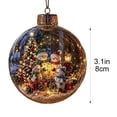 thumbnail image 2 of Light Up Christmas Ball Ornament,3.15in LED Clear Hanging Bauble with Miniature Scene,Holiday Tree Party Home Decor Gift, 2 of 6