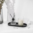 thumbnail image 2 of Dispensador de jabón ovalado Luxspire Vanity Tray de resina negra mate, 2 of 7