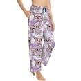 thumbnail image 2 of Balery Owl And Floral print Women's Pajama Pants,Ultra Lightweight Pjs,Lounge Pant-Large, 2 of 9