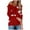 Red, variant on Aoochasliy Womens Sweaters Pullover Clearance Oversized V Neck Love Printing Casual Loose Knit Tops