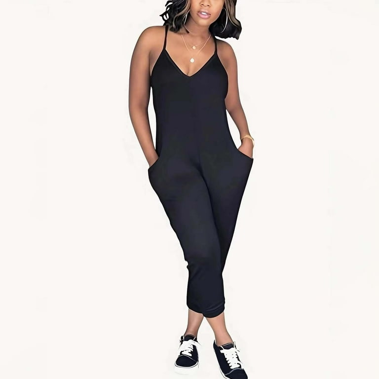 Black jogger romper on sale
