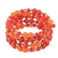 thumbnail image 2 of Coiris Multi Layers Statement Yellow Beaded Bracelet Adjustable Strand Bangle Bracelet for Women (BR1202-Orange), 2 of 4