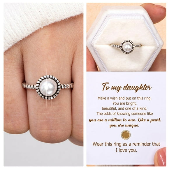 LPSSTORE Rings Twist Thai Silver Freshwater Pearl Ring Design Fashion Can Be Adjustable Ring Light High Grade Sliver Ring