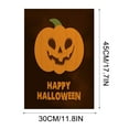 thumbnail image 6 of Moocorvic Halloween Garden Flag Happy 18x12 Halloween Pumpkin Garden Flag Double Sided Black Check Halloween Yard Flag for Garden Patio Lawn Outside Garden Decor, 6 of 7