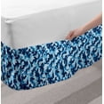 thumbnail image 2 of Camouflage Bed Skirt, Costume Pattern with Vibrant Color Palette Abstract Composition Concealment, Elastic Bedskirt Dust Ruffle Wrap Around for Bedding Decor, 4 Sizes, Blue Coconut, by Ambesonne, 2 of 2