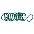 thumbnail image 5 of Solid Peacock Blue Plastic Shower Curtain Rings - Set of 12, 5 of 5