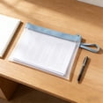 thumbnail image 6 of A5 Frosted Waterproof File Pouch, Clear Frosted A5 TPU Portable Document Bag, Handheld Paper Storage Organizer, Office Supply for Work and Daily Document, 6 of 6