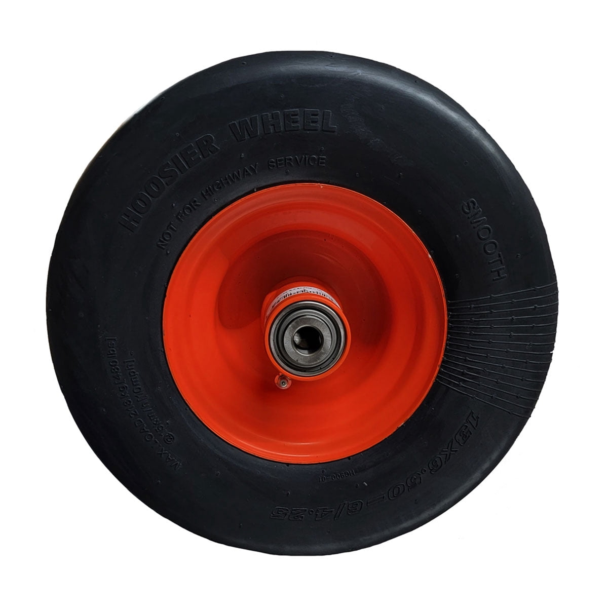 Bad Boy Mowers No Flat 13 x 6.50-6 Orange Wheel Assembly for Lawn Mowers fits ZT Elite Maverick Outlaw and Diesel Series / 022-1080-00, 022-2006-00, 022-1050-00