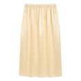thumbnail image 5 of YUUMIN Women's Soft Satin Half Slips for Under Dresses Anti-static Elastic Waist Plus Size Long 60cm Champagne XL, 5 of 7