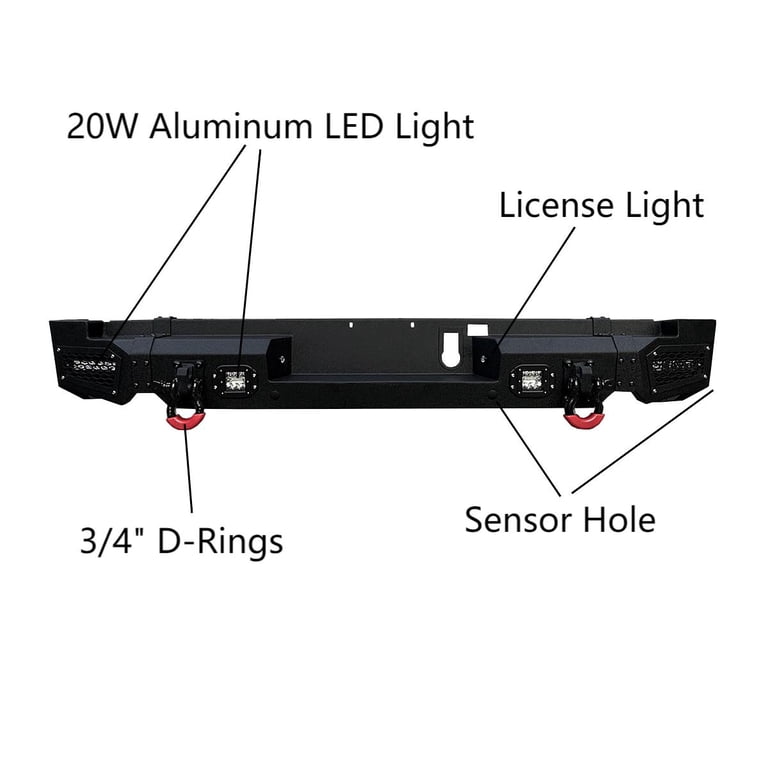 Vijay Steel Front & Rear Bumper With Winch Plate For 2010-2018 Dodge RAM 2500/3500