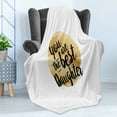 thumbnail image 4 of Daughter Soft Flannel Fleece Blanket, Best Daughter Inscription Circular Background Hand Drawn Arrangement, Cozy Plush for Indoor and Outdoor Use, 70" x 90", Sand Brown Black White, by Ambesonne, 4 of 5