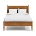 thumbnail image 2 of Furniture of America Solid Wood Twin Platform Bed with 10-Inch Memory Foam Mattress, Oak, 2 of 10
