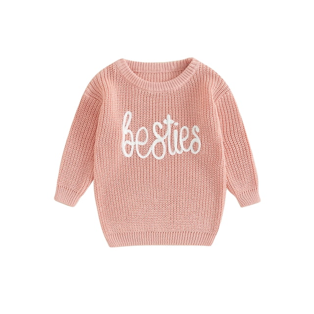 Faithtur Pull d'Automne pour Bébé Motif Lettre Jacquard à Manches Longues Pull Pull Hiver