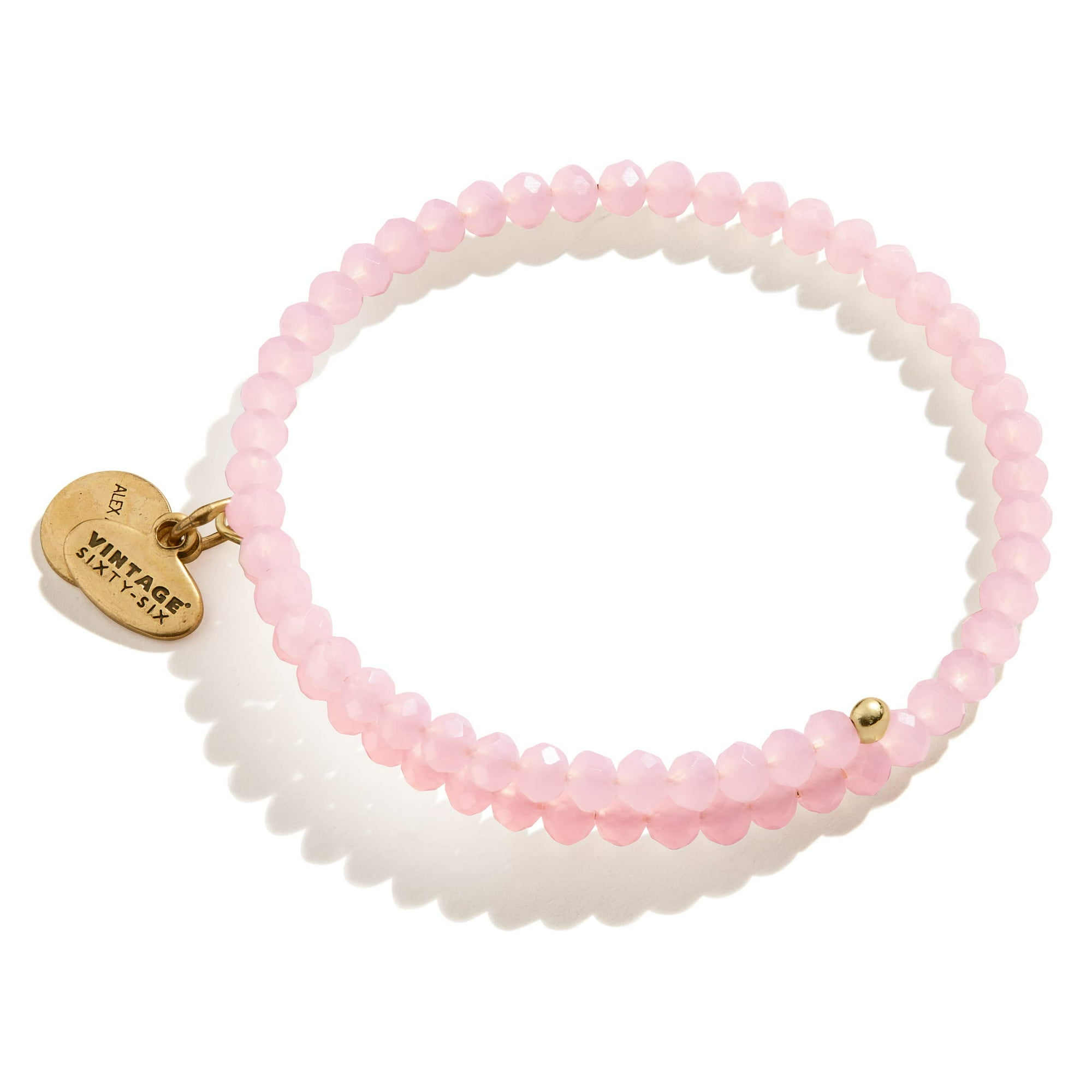 Alex and Ani Beaded Wrap Bracelet for Women Brilliance Peony Pink Beads Flexible Wire Rafaelian Gold Finish Fits Most Wrists Walmart