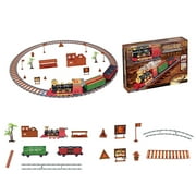 MIARHB Lights And Sounds Christmas Train Set Railway Tracks Toys Xmas Train Gift