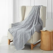 Better Homes & Gardens Grey Cable Knit Throw