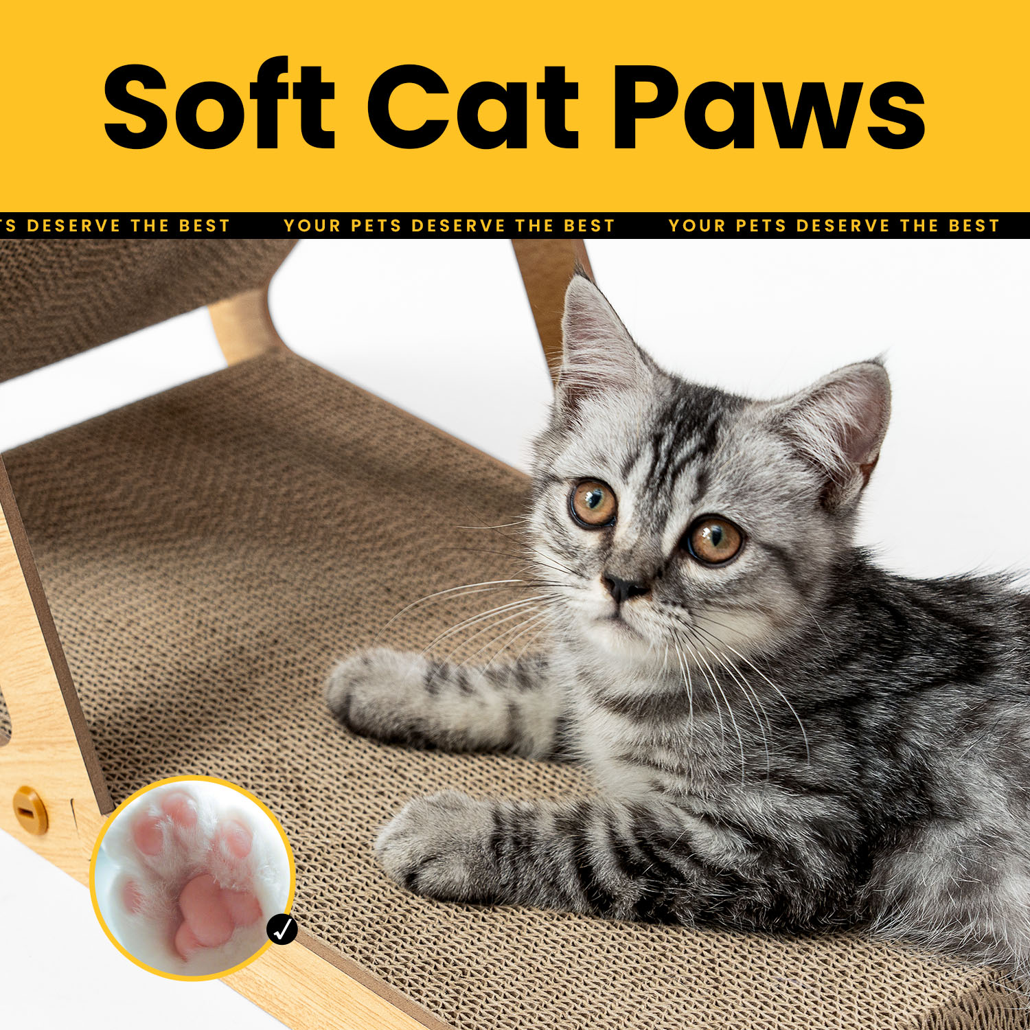 Conlun A-Shape Cat Scratcher with Reversible Cardboard Pad photo 8