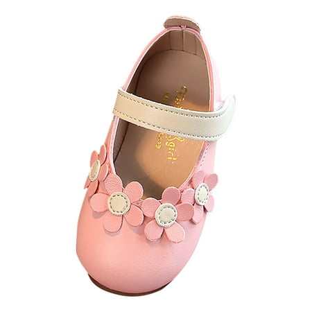 

NIUREDLTD Girls Fancy Cute Flat Pumps Soft Ballerina Shoes Flat Elegant Girls School Dress Shoes For Kids Size 27