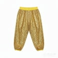 thumbnail image 4 of Girls Gold Joggers Sequins Paillette Pants 90s Hip Hop Rave Outfit Boys' Athletic Pants 3T, 4 of 4