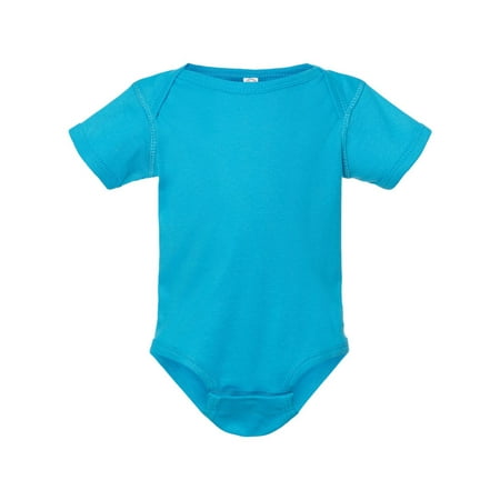 

Rabbit Skins - Infant Baby Rib Bodysuit - 4400 - Turquoise - Size: 6M