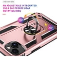 thumbnail image 3 of Entronix Case Designed for Apple iPhone 13 Mini Heavy Duty Case with Built-in Kickstand, Dual Layer Protection with Rotating Holder Ring, Sturdy Case for Apple iPhone 13 Mini, Pink, 3 of 5