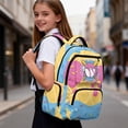 thumbnail image 6 of FKELYI Pink Drip Baseball Print Kids Backpack for Elementary Student 17 Inch Spacious Schoolbag Primary School Bookbag Casual Daypack Rucksack with Multi-Pockets for Girls, 6 of 7