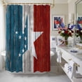 thumbnail image 4 of Shower Curtain, 36" x 72", Independence Day USA Flag Retro Wood Grain StarWaterproof Bathroom Curtain Washable Shower Curtain Set with 12 Hooks, 4 of 9